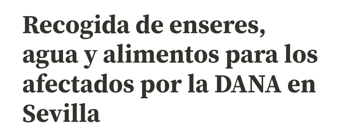 HILO DE AYUDA PARA AFECTADOS POR LA DANA DESDE SEVILLA
Se agradece difusión