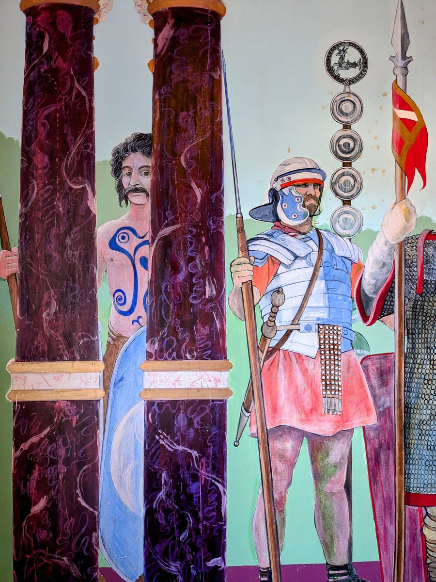Toby_Driver1's tweet photo. A hiding #Silures warrior at the start of a brilliant mural of Chepstow's past through the ages, painted on the wall of the Drill Hall.
The might of Rome sought to crush their rebellious spirit, but never quite succeeded💪
�� My own, two weeks ago https://t.co/y7Tvq9MHlg