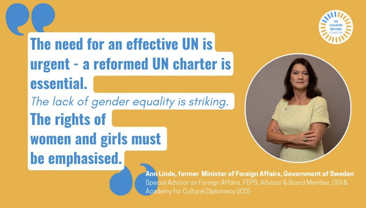 Glad to take part in the work for urgently needed UN reform <a href="/UNCharterReform/">UN Charter Reform Coalition (UNCRC)</a> <a href="/FEPS_Europe/">FEPS</a>