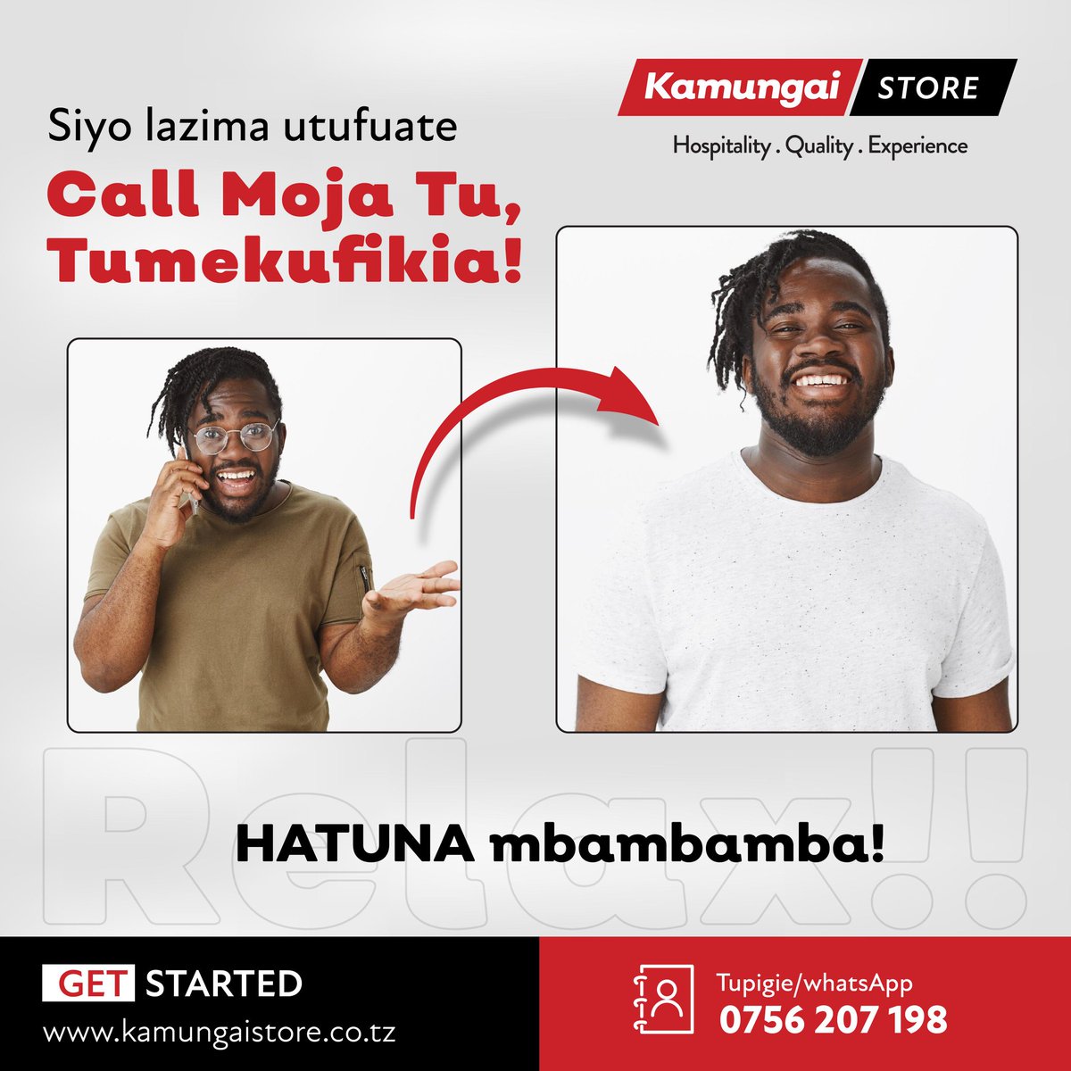 Siyo lazima utufuate call moja tu,Tumekufikia!

HATUNA MBAMBAMBA!

Hospitality ● Quality ● Experience 

Tupigie/whatsApp 
0756207198