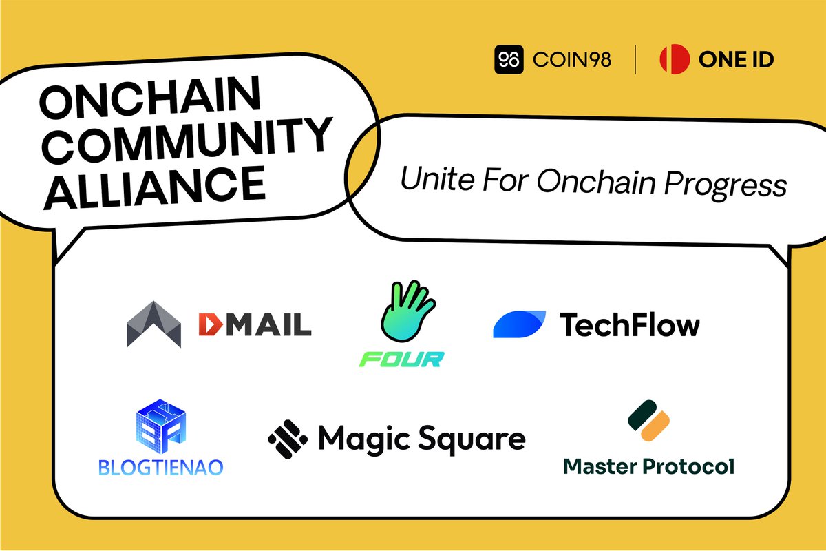 Coin98 Super Wallet (@coin98_wallet) on Twitter photo #OnCALL ๐ ๐ค๐ค
Welcome new members of #Coin98 ONchain ALLiance! Let's make some noise together! ๐
๐ค๐ค <a href="/Dmailofficial/">DMAIL.AI</a>
๐ค๐ค <a href="/MagicSquareio/">Magic Square</a>
๐ค๐ค <a href="/MasterProtocol_/">Master Protocol</a>
๐ค๐ค <a href="/TechFlowPost/">TechFlow ๆทฑๆฝฎ๏ฝAPP ๅทฒไธ็บฟ</a>
๐ค๐ค<a href="/four_meme_/">Four.Meme</a>
๐ค๐ค <a href="/blogtienao_hq/">Blog Tiแปn แบขo</a>
Join us on this journey ๐งต #OnCALL ๐ ๐ค๐ค
Welcome new members of #Coin98 ONchain ALLiance! Let's make some noise together! ๐
๐ค๐ค <a href="/Dmailofficial/">DMAIL.AI</a>
๐ค๐ค <a href="/MagicSquareio/">Magic Square</a>
๐ค๐ค <a href="/MasterProtocol_/">Master Protocol</a>
๐ค๐ค <a href="/TechFlowPost/">TechFlow ๆทฑๆฝฎ๏ฝAPP ๅทฒไธ็บฟ</a>
๐ค๐ค<a href="/four_meme_/">Four.Meme</a>
๐ค๐ค <a href="/blogtienao_hq/">Blog Tiแปn แบขo</a>
Join us on this journey ๐งต