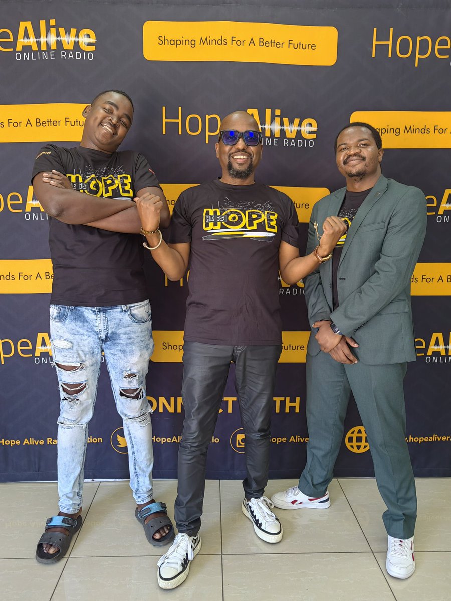 HopeAlive_Radio's tweet photo. Tune in to Hope Alive Radio for a Special Takeover! 🌟

Today, we welcome guest presenters on #HeisHope for an uplifting conversation on HOPE with Vutomi, Apostle Makhudu and Thembalethu Mchunu. 

Tell us – what does hope look like for you? 

#HeIsHope24 
#HopeAliveRadio https://t.co/OzPJ78KW51