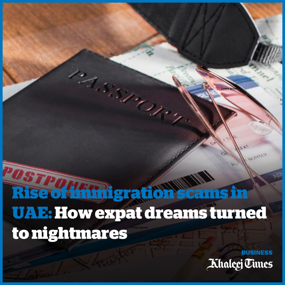 khaleejtimes's tweet photo. Rise of immigration scams in UAE: How expat dreams turned to nightmares

https://t.co/fPdOpTXlQE https://t.co/jmA5NZwnPo
