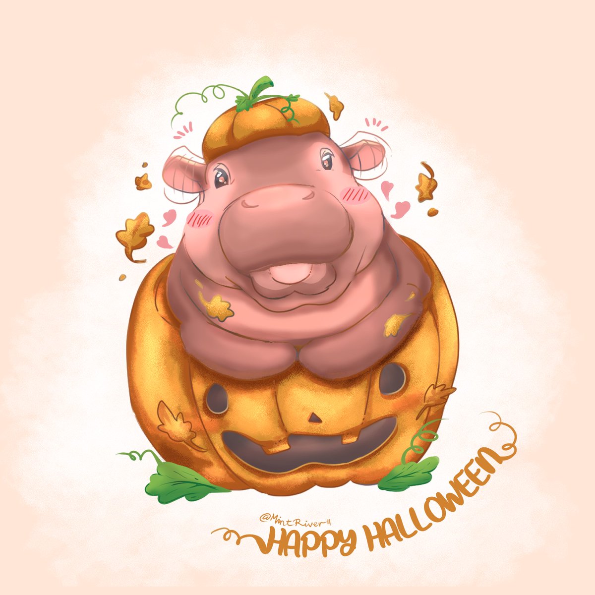 I woke up today at 1 November and suddenly i felt like woke up from my Artblock Restober and finish this, i wanna cry :')
So here's your Moodeng in a pumpkin!
Happy Halloween everyone~