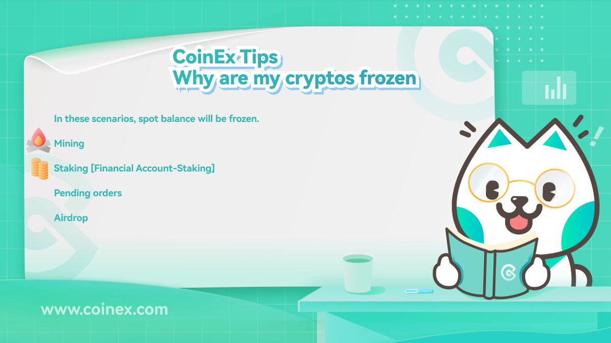 CoinExCS's tweet photo. 🔥#CoinExtips 180 Why are my cryptos frozen?

🔓You can run a check list to release the frozen cryptos.

If you can't find yours here, please send us a ticket for review.

#CoinEx #CETizen #暗号資産
@CoinEx_official @CoinExNigeria
@coinexindia @CoinexPortugues https://t.co/O9ejRxlYie