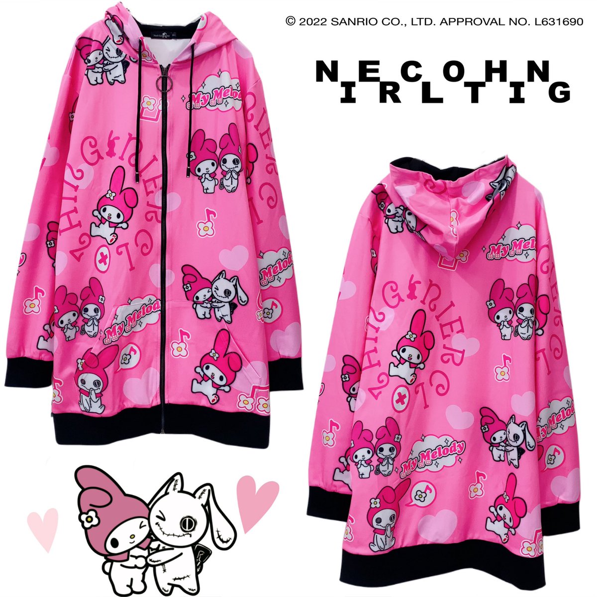 NieR_tokyo's tweet photo. 🚫在庫追加のお知らせ🚫

こちらの完売しておりました、

LONG LENGTH ZIP OUTER
【クロミ×NieRちゃん】
https://t.co/rw7hu7BZ0O

LONG LENGTH ZIP OUTER
【シナモロール×NieRちゃん】
https://t.co/zquMqh3obS

LONG LENGTH ZIP OUTER
【マイメロディ×NieRちゃん】
https://t.co/8ddmNTFSCB

の在庫を追加いたしました。
是非チェックしてください🐰