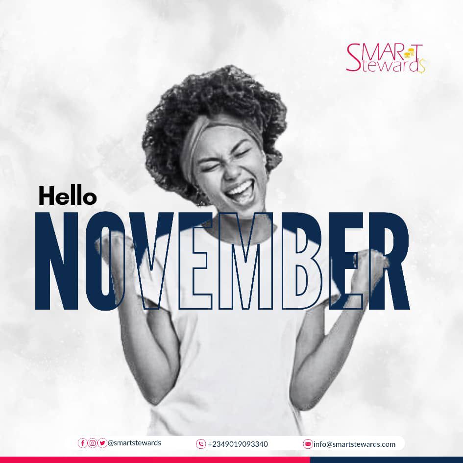 SmartStewards's tweet photo. Welcome to November, Smart Stewards Family
As we move closer to the end of the year, it’s the perfect time to reflect on our financial progress and set those final goals for 2024.
Let’s make each day count toward a stronger, wiser financial future.
#smartstewards https://t.co/nErfIvvUJ5