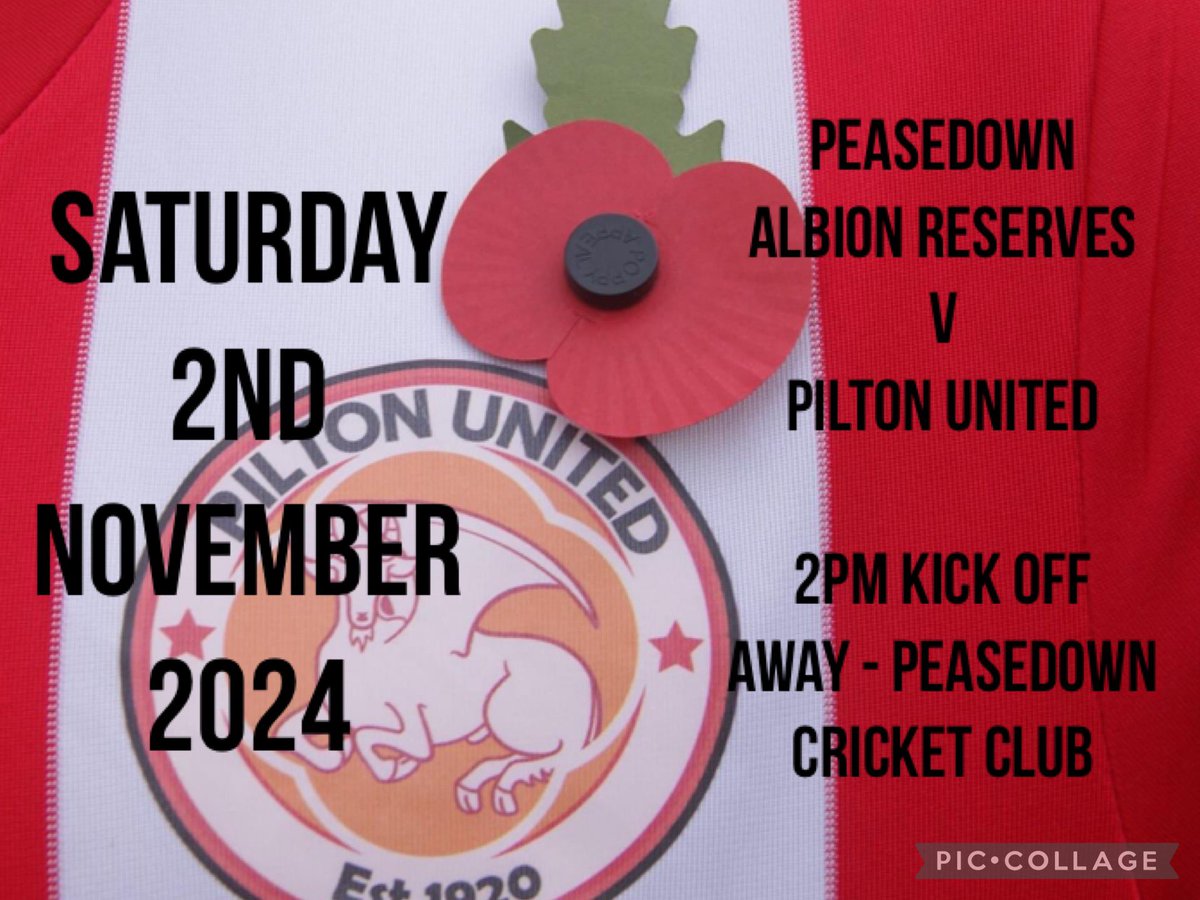 Pilton United Football Club (@afc_pilton) on Twitter photo β½οΈ FOOTBALL THIS SATURDAY β½οΈ
Pilton United
π <a href="/Peasedownalbion/">Peasedown Albion FC</a>
π Cup - Paulton Hospital Club Quarter Final
π Saturday 2nd November 2024
β° 2pm Kick Off
π Away - Peasedown Cricket Club BA2 2DX
β½οΈπ΄β«οΈβ½οΈ β½οΈ FOOTBALL THIS SATURDAY β½οΈ
Pilton United
π <a href="/Peasedownalbion/">Peasedown Albion FC</a>
π Cup - Paulton Hospital Club Quarter Final
π Saturday 2nd November 2024
β° 2pm Kick Off
π Away - Peasedown Cricket Club BA2 2DX
β½οΈπ΄β«οΈβ½οΈ