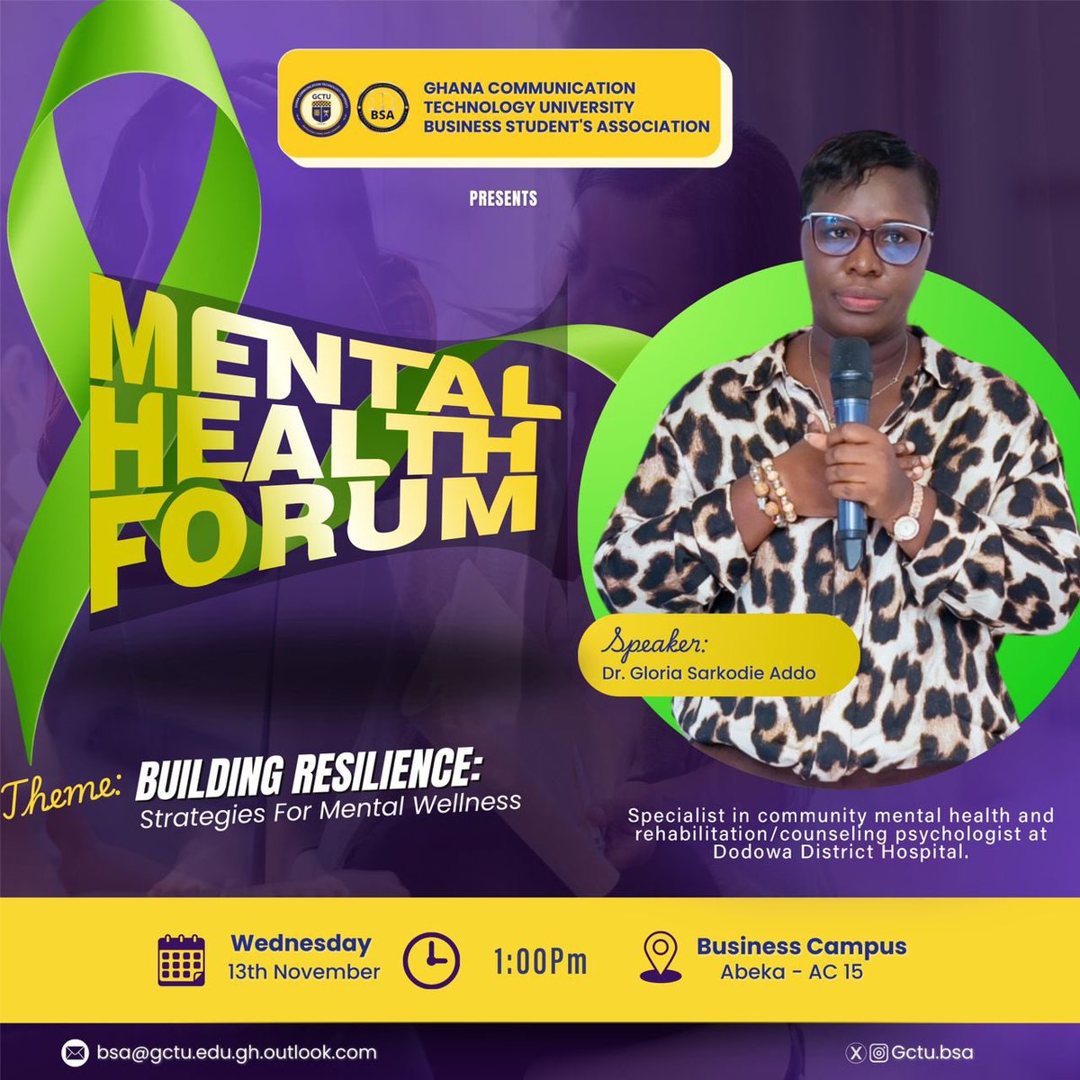 bsa_gctu's tweet photo. Join our Metal Health forum!
Discuss mental wellness, share experiences &amp; learn from peers! 
#bsa #gctubsa #bsadey4you #gctu #MetalHealthForum #BuildingResilience #MentalHealthMatters https://t.co/fXCtysBX6d