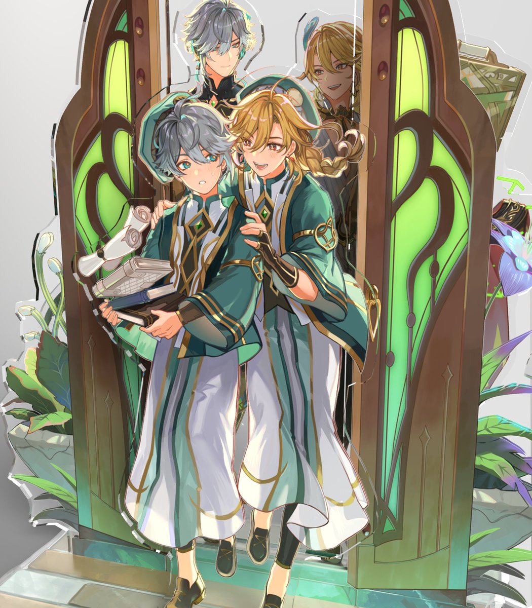 アルハイゼン ,カーヴェ(原神) 「Loookk at theseeeeee I drew the current 」|Yamˊᵕˋ CF16 AA-18 | dojimaSGのイラスト