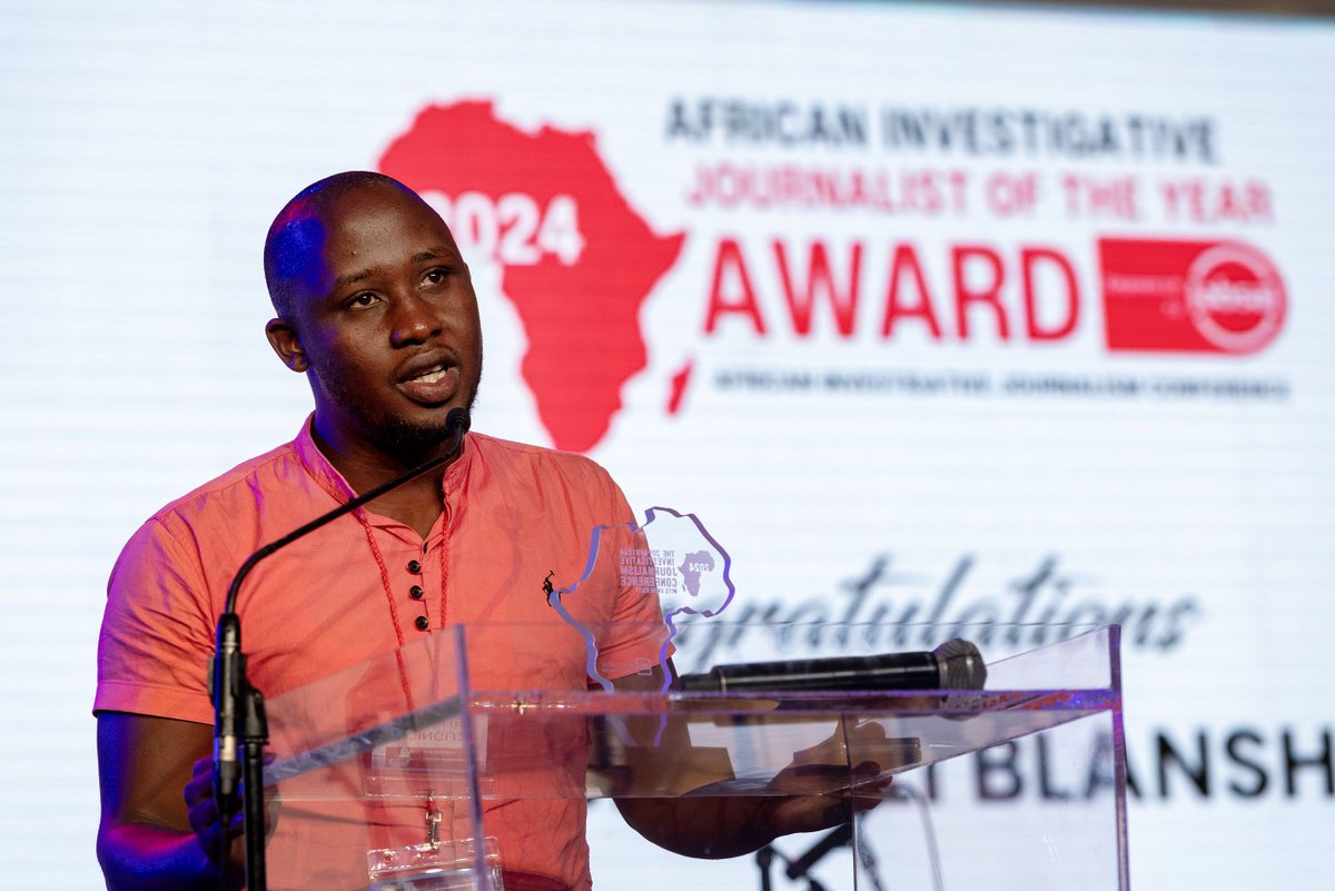 NEW: Ugandan journalist Blanshe Musinguzi <a href="/Johnblanshe_m/">Blanshe Musinguzi</a> is named Africa’s best at the #AIJC2024 Awards for his far-reaching and impactful investigation into the smuggling of precious Congolese hardwoods through East Africa.

🔗 Read the full report here: bit.ly/3Uykfab