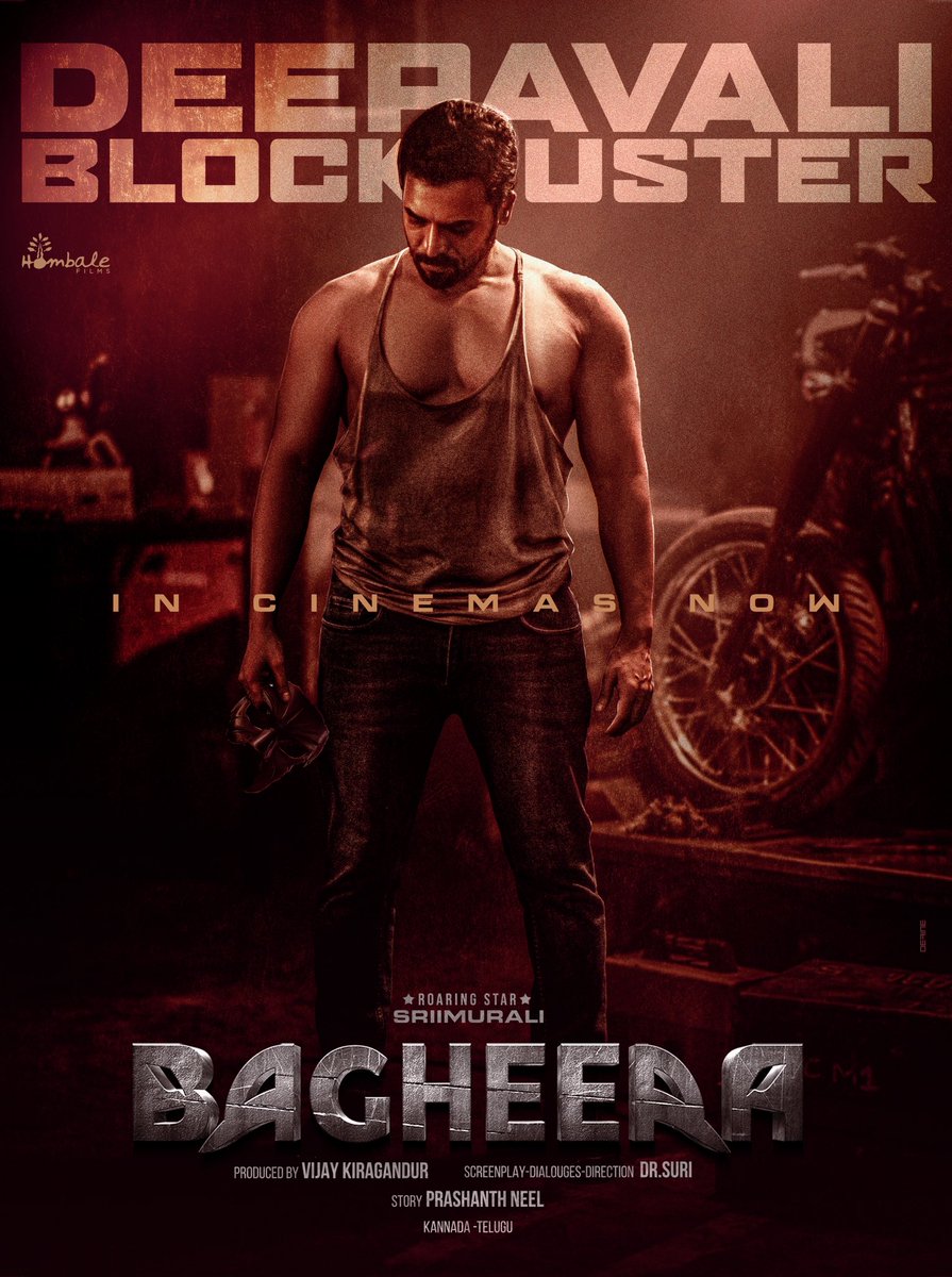 #SRIIMURALI (@srimuraliii) on Twitter photo A ROARing response with blockbuster reviews all over for #Bagheera 💥💥
#BagheeraDeepavaliBlockbuster - NOW IN CINEMAS!
<a href="/SRIMURALIII/">#SRIIMURALI</a> #DrSuri #PrashanthNeel <a href="/VKiragandur/">Vijay Kiragandur</a> <a href="/rukminitweets/">rukmini</a> <a href="/AJANEESHB/">B AJANEESH LOKNATH</a> <a href="/hombalefilms/">Hombale Films</a> <a href="/ChaluveG/">Chaluve Gowda</a> <a href="/prakashraaj/">Prakash Raj</a> <a href="/GarudaRaam/">Garuda Ram</a> <a href="/aj_shetty7/">AJ shetty</a> <a href="/ChethanDsouza/">Chethan Dsouza</a> A ROARing response with blockbuster reviews all over for #Bagheera 💥💥
#BagheeraDeepavaliBlockbuster - NOW IN CINEMAS!
<a href="/SRIMURALIII/">#SRIIMURALI</a> #DrSuri #PrashanthNeel <a href="/VKiragandur/">Vijay Kiragandur</a> <a href="/rukminitweets/">rukmini</a> <a href="/AJANEESHB/">B AJANEESH LOKNATH</a> <a href="/hombalefilms/">Hombale Films</a> <a href="/ChaluveG/">Chaluve Gowda</a> <a href="/prakashraaj/">Prakash Raj</a> <a href="/GarudaRaam/">Garuda Ram</a> <a href="/aj_shetty7/">AJ shetty</a> <a href="/ChethanDsouza/">Chethan Dsouza</a>
