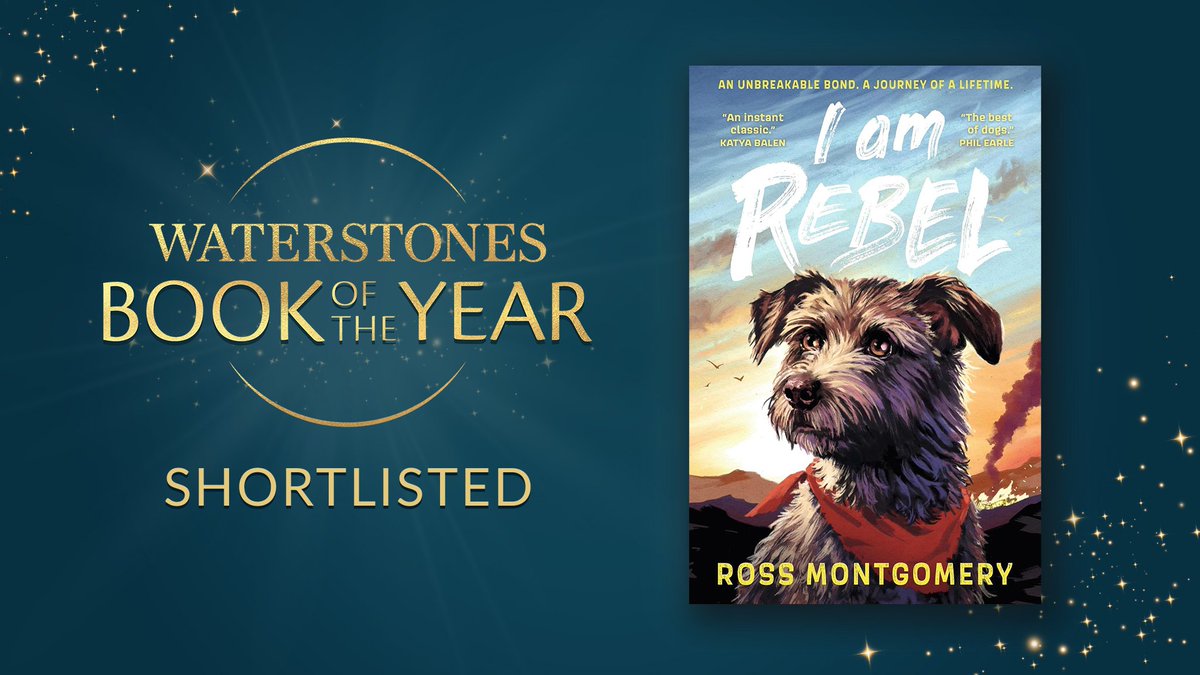 Ross Montgomery (@mossmontmomery) on Twitter photo Utterly bowled over to announce that I AM REBEL has been shortlisted for the <a href="/Waterstones/">Waterstones</a> #BookOfTheYear!! I don't want to lean too hard into the "underdog" pun here but I'm up against Sally Rooney and it is about a dog so Utterly bowled over to announce that I AM REBEL has been shortlisted for the <a href="/Waterstones/">Waterstones</a> #BookOfTheYear!! I don't want to lean too hard into the "underdog" pun here but I'm up against Sally Rooney and it is about a dog so