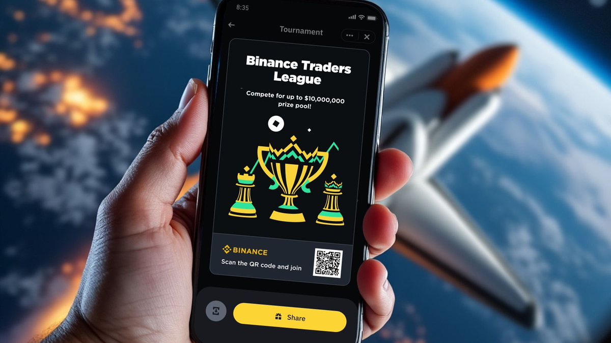 binance's tweet photo. If astronauts are pausing moon missions for #Binance Traders League, what’s your excuse?

Join here 👉 https://t.co/eKotwN081E https://t.co/mTs9n9MDWT