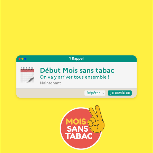 SantépubliqueFrance (@santepubliquefr) on Twitter photo 🚭 C'est parti ! #MoisSansTabac commence aujourd'hui !
C’est le moment de relever le défi 💪 Pendant 30 jours, on dit STOP au tabac ensemble !
Rejoignez la communauté et faites le premier pas vers une vie sans tabac 🌱
👉 mois-sans-tabac.tabac-info-service.fr/inscription
#StopTabac #Santé #DéfiCollectif 🚭 C'est parti ! #MoisSansTabac commence aujourd'hui !
C’est le moment de relever le défi 💪 Pendant 30 jours, on dit STOP au tabac ensemble !
Rejoignez la communauté et faites le premier pas vers une vie sans tabac 🌱
👉 mois-sans-tabac.tabac-info-service.fr/inscription
#StopTabac #Santé #DéfiCollectif