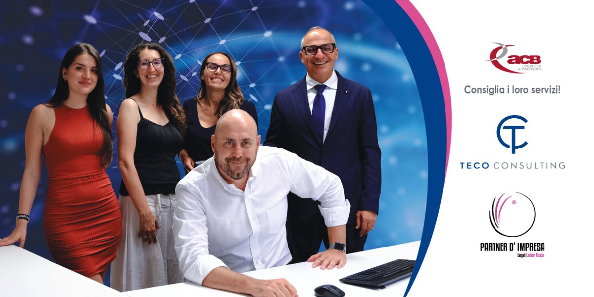 ACB_srl's tweet photo. 💼📈💰A novembre ACB GROUP ringrazia Teco Consulting per il supporto fornito con la sua Consulenza Finanziaria Aziendale a 360°!

🚚PRENOTA 👉https://t.co/4Ffw0JBgmw
📞(+39) 035 4824401
💌info@acbsrl.it

#AcbSrl #autotrasporti per #aziende a partire da un #bancale ! https://t.co/I3evVA49pK