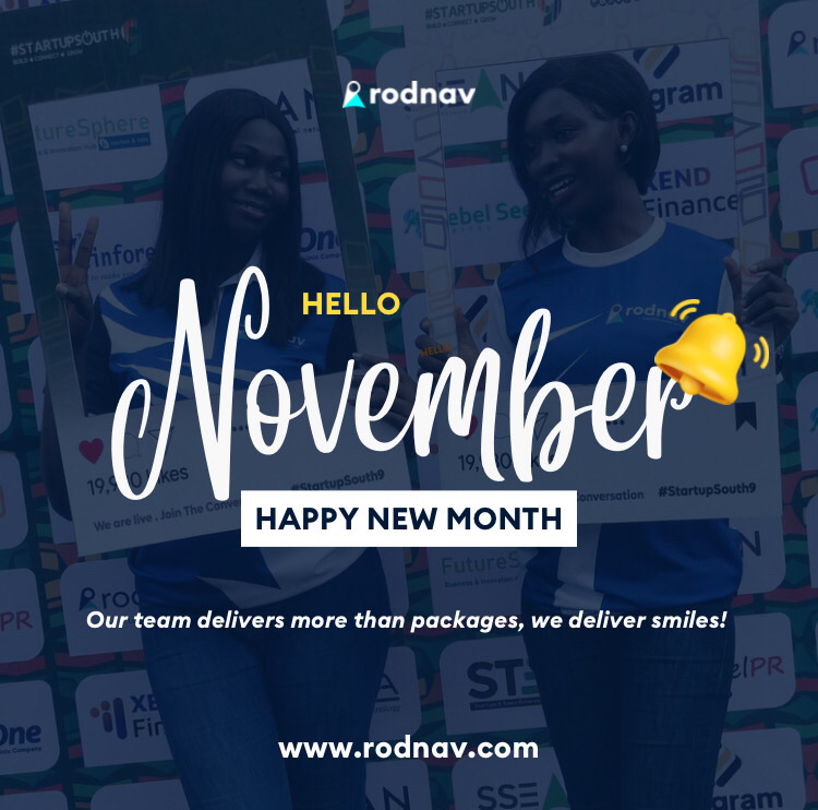 rodnavapp's tweet photo. Welcome to November!π We donβt just deliver packages, we deliver smilesπ―
#Rodnav #Logistics #November https://t.co/T1wgxqyB7N