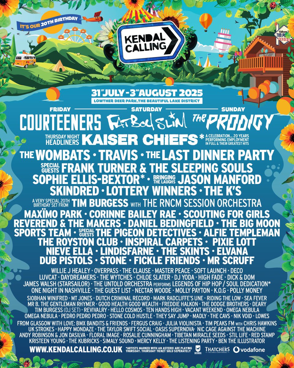 CavsBand's tweet photo. Very very very happy to announce that we will be playing at the 20th birthday of @KendalCalling next year in the Tim Peaks Diner. 

This a festival we have attended many times as a festival goers but will now be playing it, truly a dream come true!

See you there!

@Tim_Burgess https://t.co/JUGW05W17I