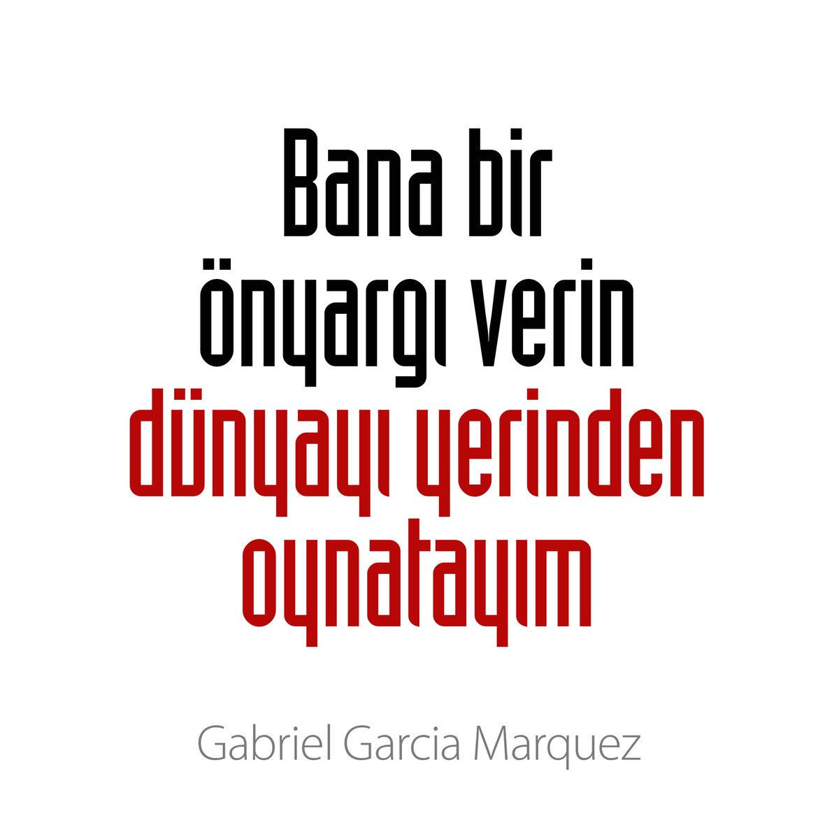 Bana bir önyargı verin, dünyayı yerinden oynatayım. / Gabriel Garcia Marquez - Kırmızı Pazartesi
#GabrielGarciaMarquez #Önyargı