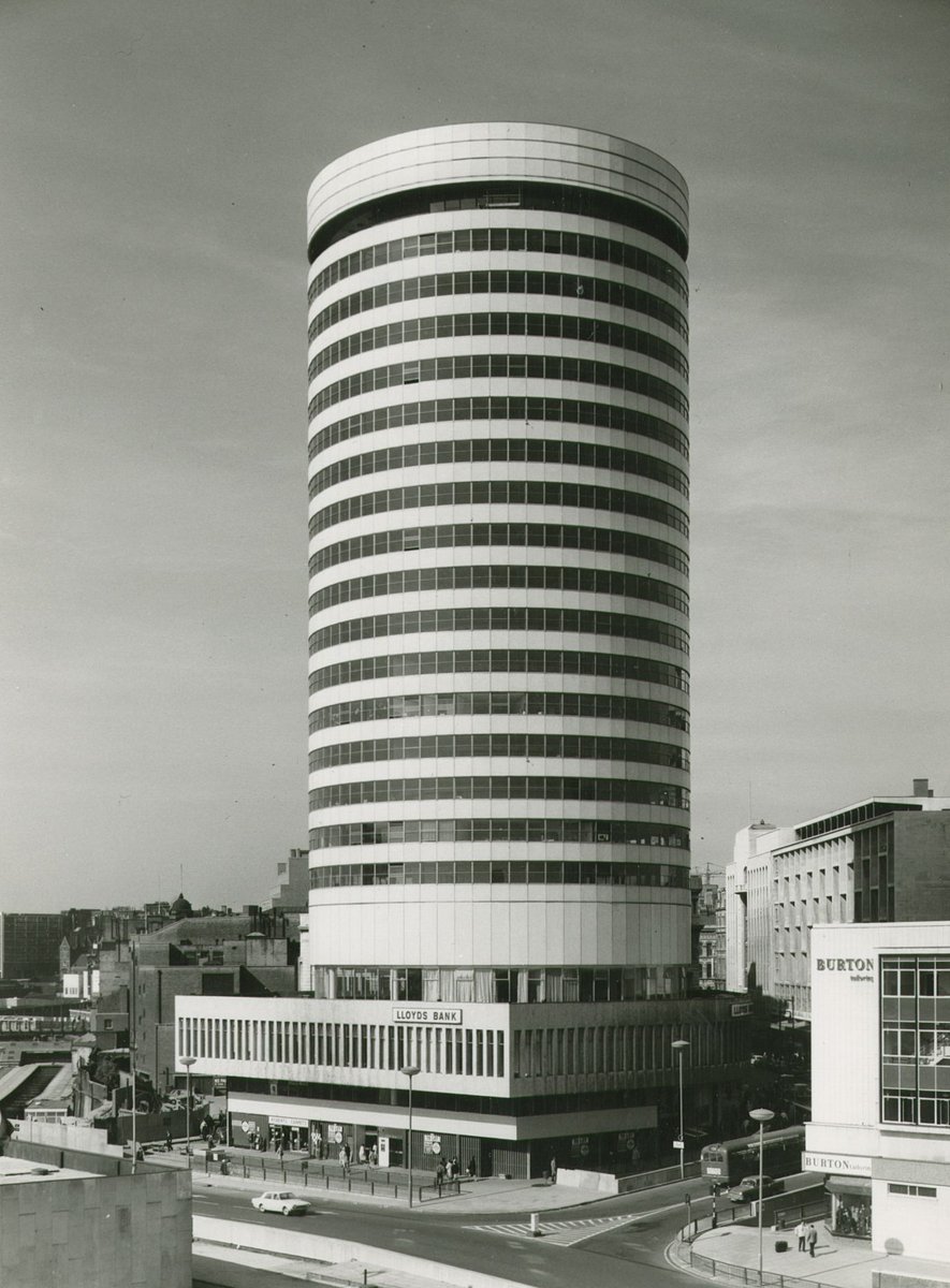 #PhotoFriday - The 60th birthday of the Rotunda is fast approaching so here’s a photo from 1965 when it looked like it had arrived gift wrapped! Ref - Rotunda Photo Box, No 15 <a href="/LibraryofBham/">LibraryofBirmingham</a> @Brumpics