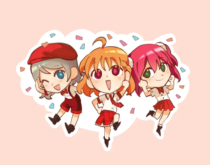 Aqours subunit stickers that'll debut along my muse ones tomorrow! I missed drawing love live i want to draw more 