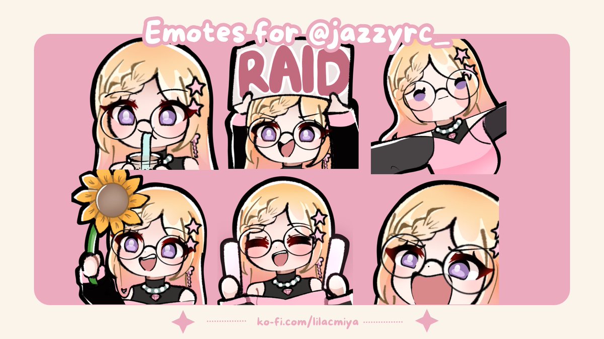 Emote commission pack for @/jazzyrc_ ! Thank you for having me ! 🙇‍♀️🙇‍♀️🙇‍♀️

#PNGtuber #PHVtuber #ENvtuber