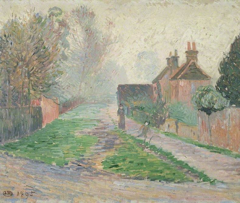 arealmofwonder's tweet photo. "Life has its own hidden forces which you can only discover by living."
      ~ Søren Kierkegaard

November Morning, Epping 
 🎨 Lucien Pissarro (1895) https://t.co/fw1t8b1Cxg