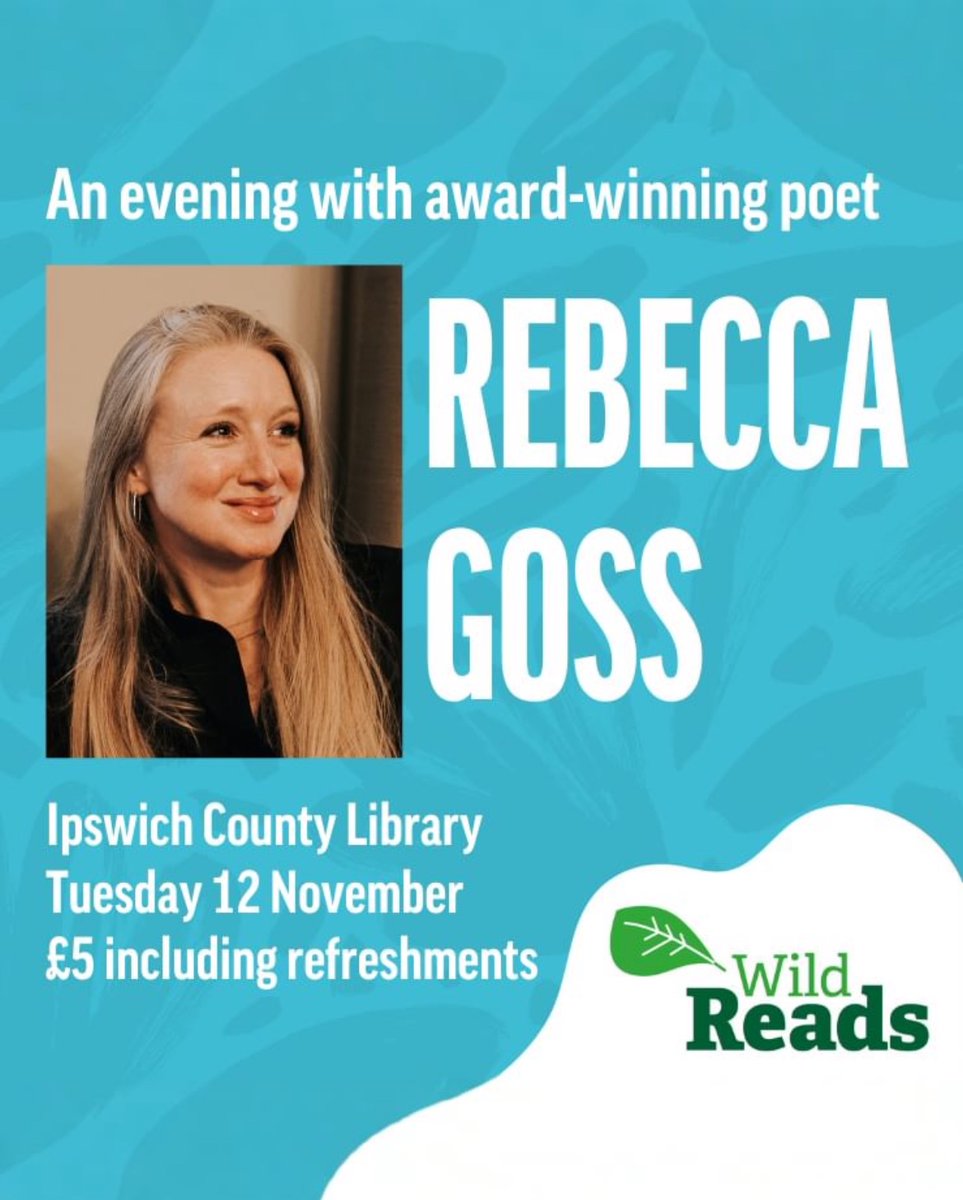 gosspoems's tweet photo. Please join me for my last #WildReads event, reading from #Latch in the county that inspired it
https://t.co/3y7a1rYhPn @SuffolkLibrary @ipswich_library
@Carcanet https://t.co/BJcy7nJNki