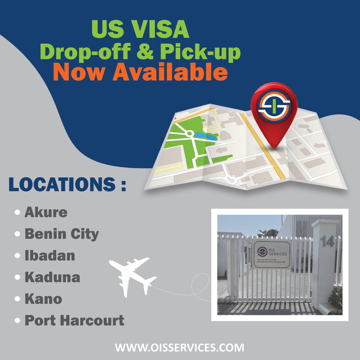 Exciting News for US Visa Applicants! 📢

You can now drop off and pick up your US visa application or passport—for a fee—at these convenient locations:

📍 Akure
📍 Benin City
📍 Ibadan
📍 Kaduna
📍 Kano
📍 Port Harcourt