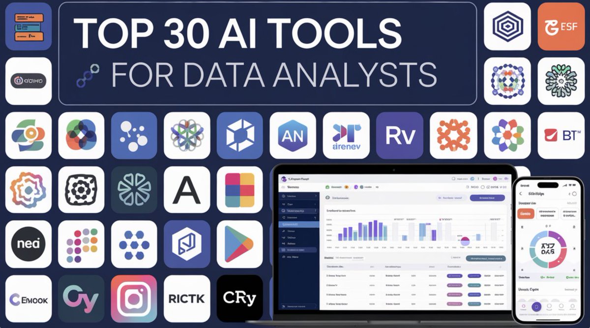 vlruso's tweet photo. Top 30 Artificial Intelligence (AI) Tools for Data Analysts
https://t.co/xxaH4CXRLI
#AItools #DataAnalysis #BusinessIntelligence #MachineLearning #DataVisualization #ai #news #llm #ml #research #ainews #innovation #artificialintelligence #machinelearning #technology #deeplear… https://t.co/w86bZi2nEr