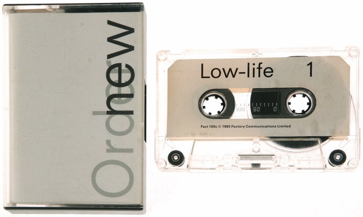 FactoryRecCol's tweet photo. Fact 100 New Order Low Life standard cassette issue all the pictures taken for my exhibitions by Annemarie Gibbins back in 2010 many more have been added since my last exhibition in 2012 at the Ice Plant M1 @neworder #fact100 #factoryrecords #PeterSaville https://t.co/HmAsw5kjbI