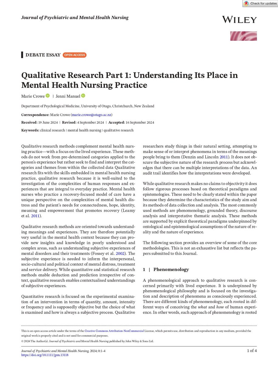 Paul Slater (@pfslater) on Twitter photo Fantastic paper on qualitative research theory. Extremely useful in providing an understanding of the fundamentals in the field. Excellent educational resource for all researchers/students undertaking qualitative research. <a href="/Hughmckh/">Hugh McKenna</a> Fantastic paper on qualitative research theory. Extremely useful in providing an understanding of the fundamentals in the field. Excellent educational resource for all researchers/students undertaking qualitative research. <a href="/Hughmckh/">Hugh McKenna</a>