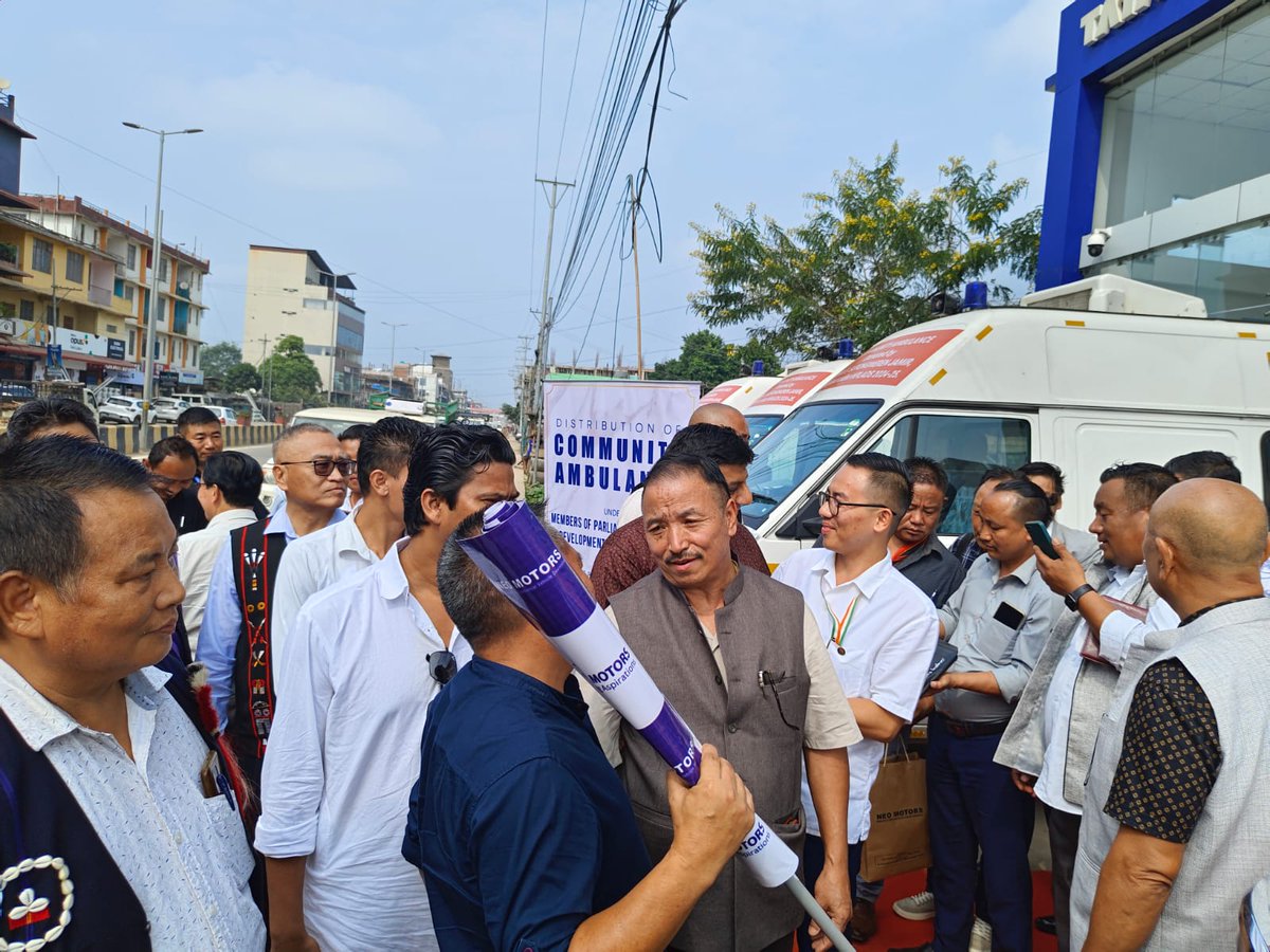 Hon'ble MP (LS) &amp; President <a href="/INCNagaland/">Nagaland Congress</a> Shri S Supongmeren Jamir starting off with a noble initiative of donating Community Ambulances to 6 Districts under MPLADS 2024-25. Ambulances were handed over to Tribal Hohos at a brief function held at Neo Motors, 5 Mile, Chumoukedima.