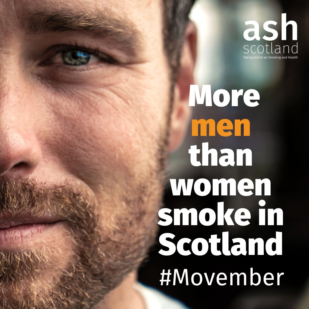 ASHScotland's tweet photo. Get the facts around smoking for men this #Movember
👨 19% of men in Scotland smoke
🧠 Smoking is associated with harming mental health as well as physical health
To improve your health visit https://t.co/sS5WbSvxbU, a free service offering advice or support to stop smoking https://t.co/Ycd5aEdQLL