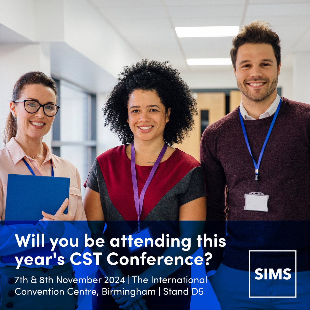SIMS_ESS's tweet image. Will you be joining us at this year&apos;s CST Conference on 7th &amp;amp; 8th Nov?

Meet our team at Stand D5. We&apos;ll be showcasing SIMS Next Gen and how it&apos;s enhanced functionality can help to streamline processes for staff across your multi-academy trust, whatever their role.