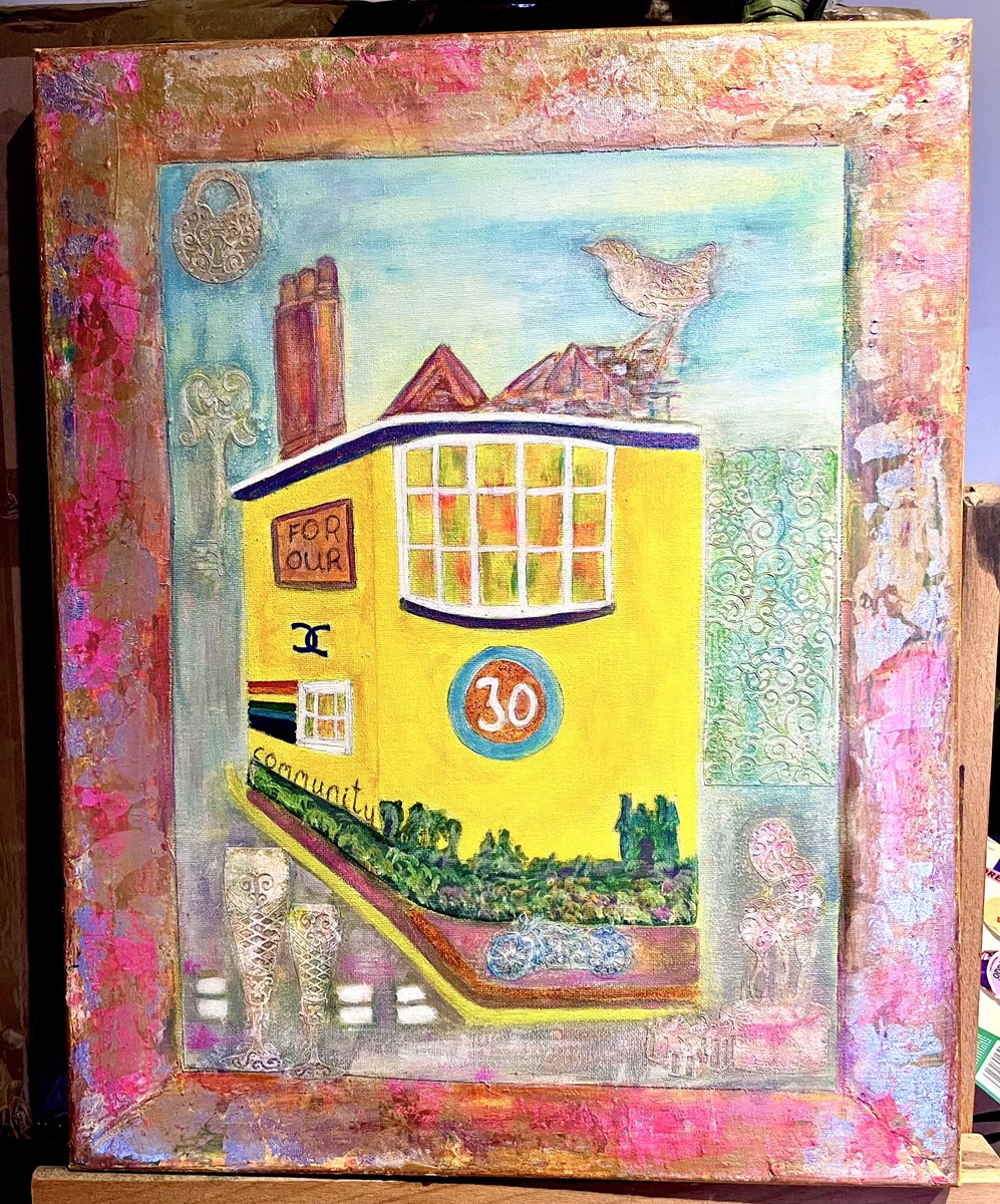 TwistsPaper's tweet photo. Mixed Media - The Christopher Centre 30th anniversary #pub # mixedmedia #art #celebrate #arton #christophercentre #sudbury #suffolk #commonlands #wildlife #counselling #communityhub #yoga #community #advice #therapy #papertwists https://t.co/3rJQRrluKx