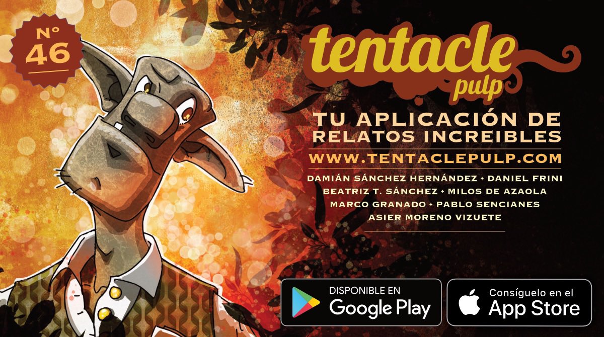 ¡Llega (para Apple y Android) el nuevo número 46, especialmente sangriento! 
Nuevos relatos de Asier Moreno Vizuete, Milos de Azaola, <a href="/dfrini/">Daniel Frini</a>, <a href="/psenci/">Psenci @psenci.bsky.social</a>, Beatriz T. Sánchez, Marco Granado y <a href="/Neuromante6/">Damián Sánchez Hernández</a>.