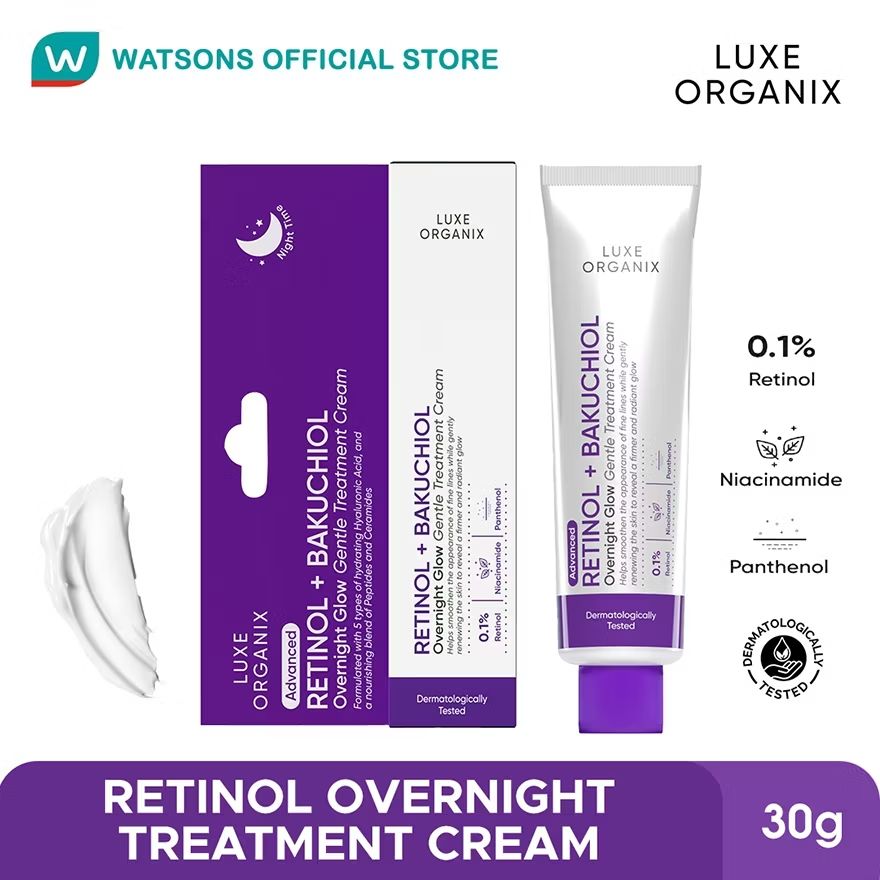 ttalgiiii_'s tweet photo. Check out LUXE ORGANIX Retinol + Bakuchiol Overnight Glow Gentle Treatment Cream Moisturizer 30g for ₱319. Get it on Shopee now! https://t.co/fO4xcapwqq https://t.co/cHVlpeB35J