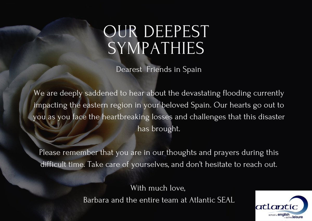 atlanticseal's tweet image. Our thoughts and prayers with our friends in Spain🖤💔