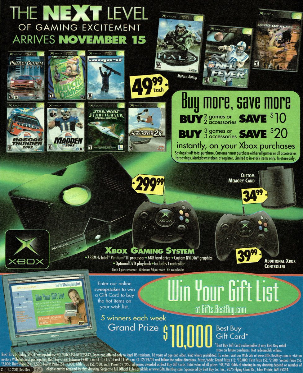 Best Buy ad from 2001