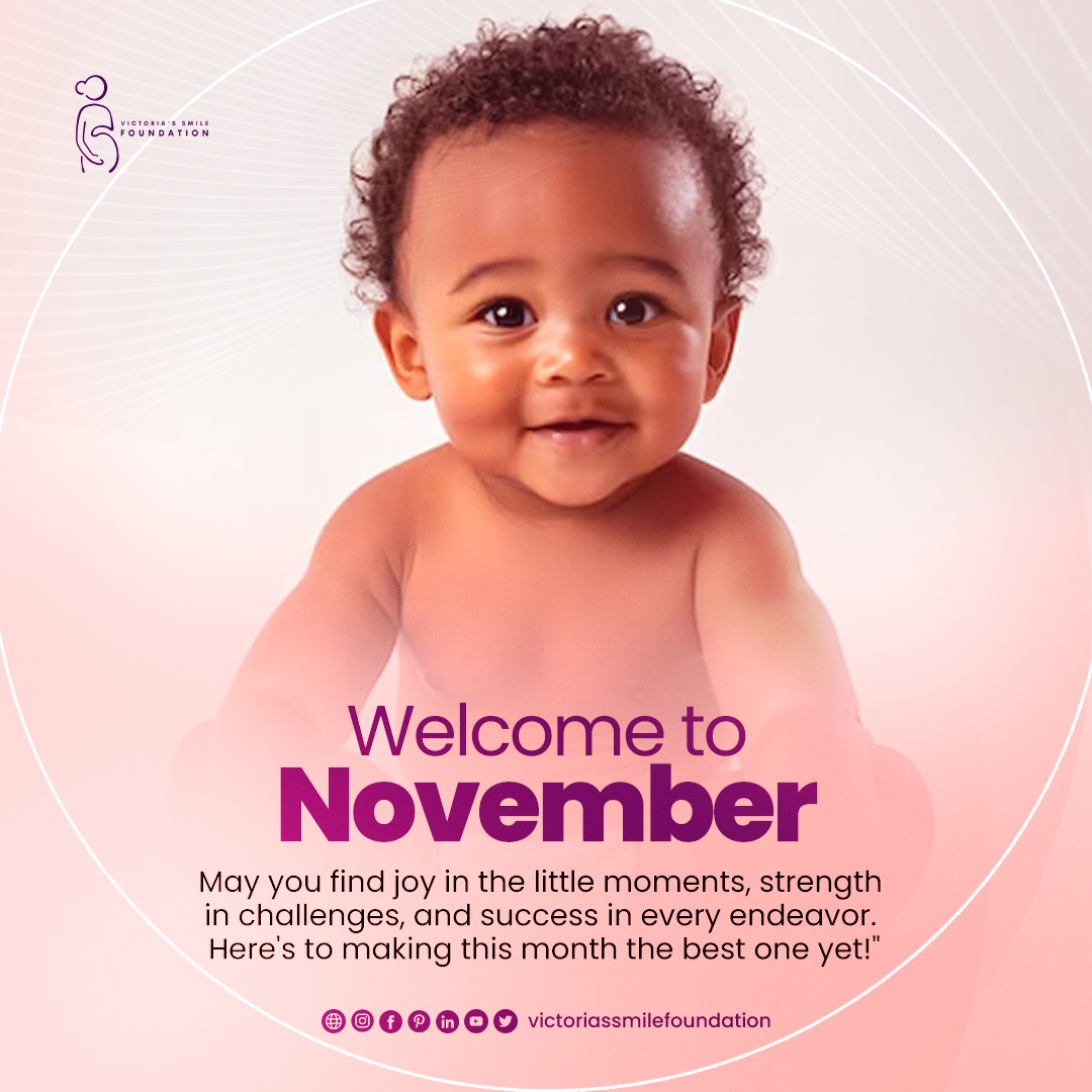 official_vsf's tweet photo. Happy New Month, November!  May this month bring growth, gratitude, and new beginnings. 

Let’s make every moment count as we step closer to the end of the year. Cheers to blessings and opportunities!

#HappyNewMonth #victoriassmilefoundation #EmpoweringMoms #HelloNovember https://t.co/VU7tZ2trOB