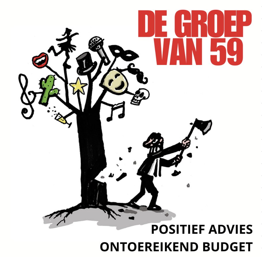 hollandopera's tweet photo. Vandaag sturen wethouders cultuur uit het hele land een brief aan de minister van OC&amp;W en de 2e kamer. Zij vrezen voor kaalslag in de regio. Veeg ons niet van de kaart! #degroepvan59 https://t.co/xvix0xOMFG