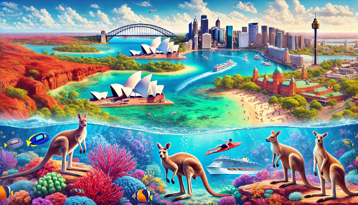 Goharbeerwala's tweet image. Australia: where every corner is a new adventure! 
 From the iconic Great Barrier Reef to the rugged Outback &amp;amp; vibrant cityscapes, there’s no shortage of beauty to explore. 

'Not all those who wander are lost. J.R.R. Tolkien
#AustraliaTravel #Wanderlust #ExploreAustralia