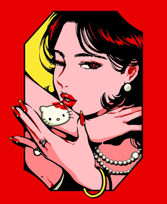 【お知らせ】本日から開催のハローキティ展に展示させて頂いてる作品の複製原画が、ギャラリールモンド( )のオンラインショップで購入できます!下記のリンクを是非チェックしてみて下さい! #ハローキティ展 #hellokitty50th 