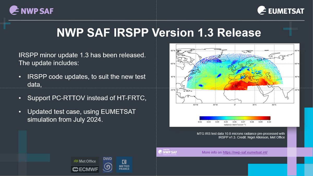 Happy Friday everyone! The <a href="/NWP_SAF/">NWP SAF</a> teams have released the latest version of IRSPP, pre processor for <a href="/eumetsat/">EUMETSAT</a>'s #MTGIRS 🛰️. More information on nwp-saf.eumetsat.int/site/irspp-v1-…
