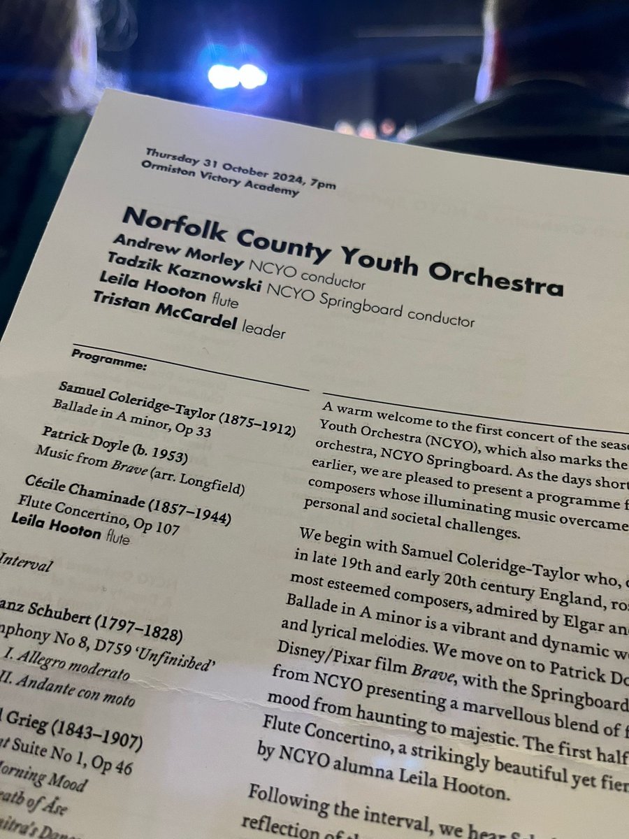Bravo to all the Norwich school students who took part in this week’s NCYO and Springboard course. You were fantastic!