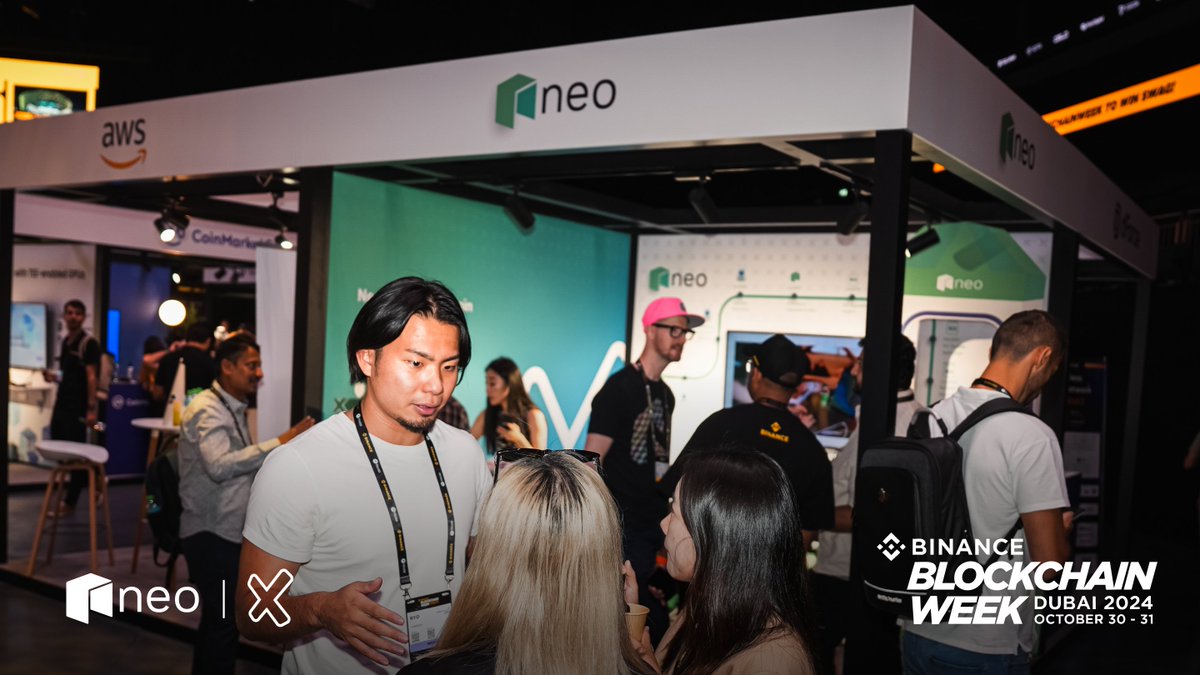 Neo_Blockchain's tweet photo. It was great to witness the leadership of @Binance and @CZ at #BinanceBlockchainWeek . There's so much more to build, and we're ready to do our part!

Cheers to Neo X—the fusion of #Neo and #Ethereum—and to the future of mass adoption. 🥂 https://t.co/Xvyum0EcMS