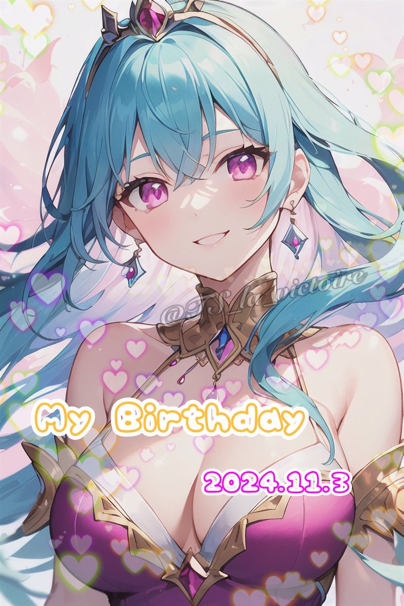 今日はmy𝔹𝕚𝕣𝕥𝕙𝕕𝕒𝕪🎉🎂
お祝いたくさん待ってる🥳

#AIイラスト