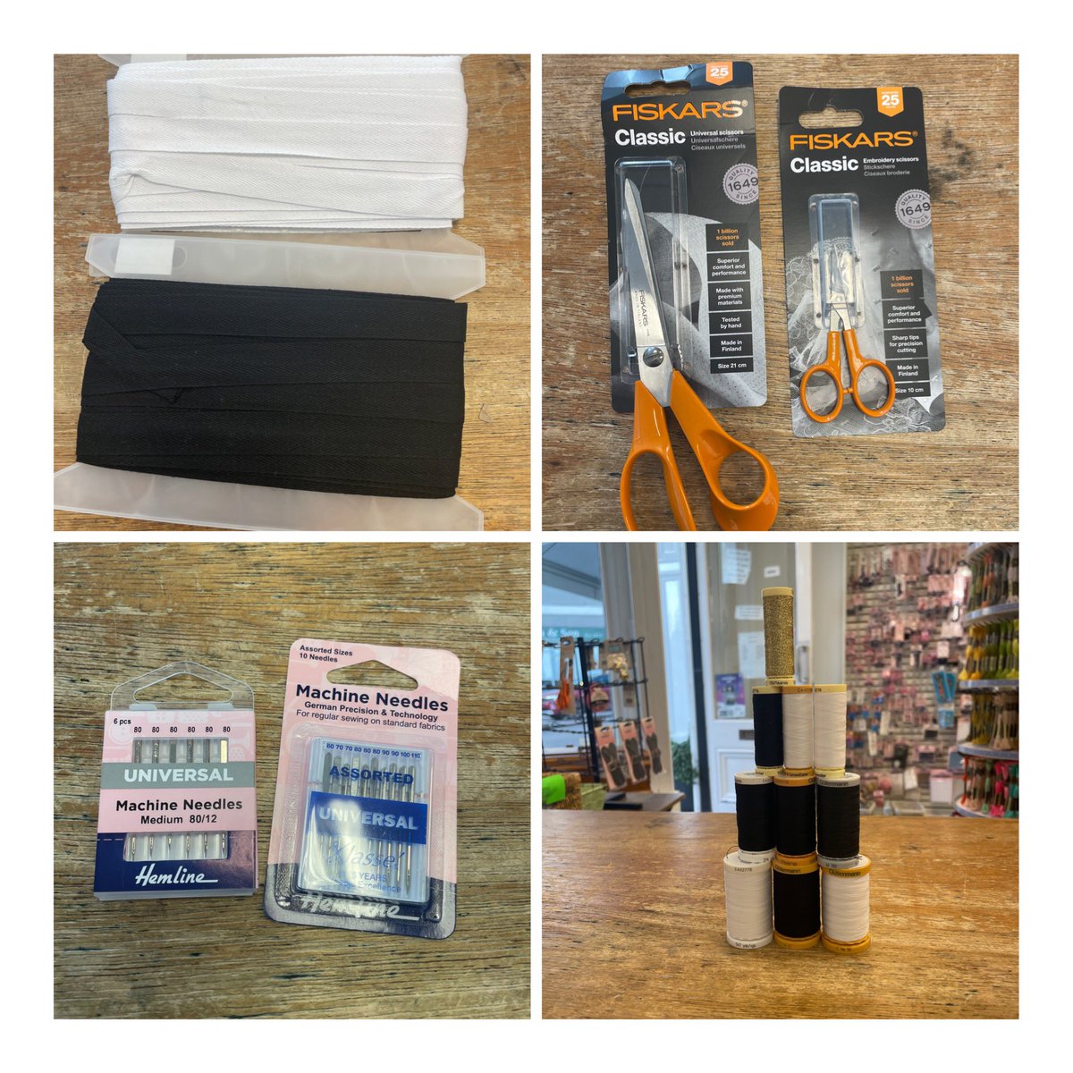 ButtonsBows6's tweet photo. Not a large delivery yesterday, but a bulky one. We’ve restocked toy stuffing; tape; scissors; machine sewing needles; sewing thread. Available in store, online, click &amp; collect #toystuffing #scissors #sewingneedles #sewingthread #penzancecornwall 
https://t.co/IpyveowuUq https://t.co/K1HJk562pw