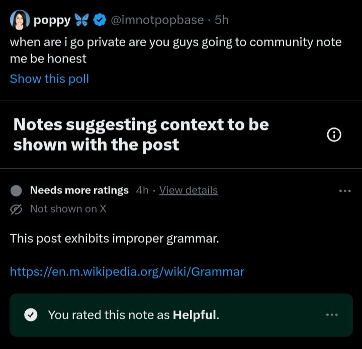 GamSucks's tweet photo. Dawg they're going after poppy for grammatical mistakes 😭 https://t.co/FNiSd50buE